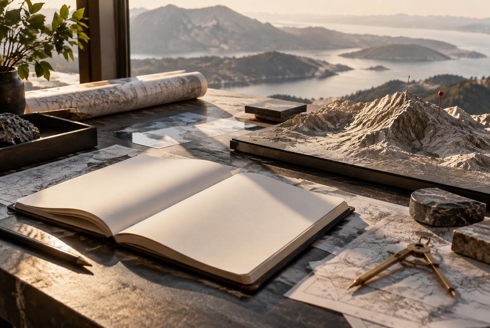 An editorial research desk overlooking a changing market